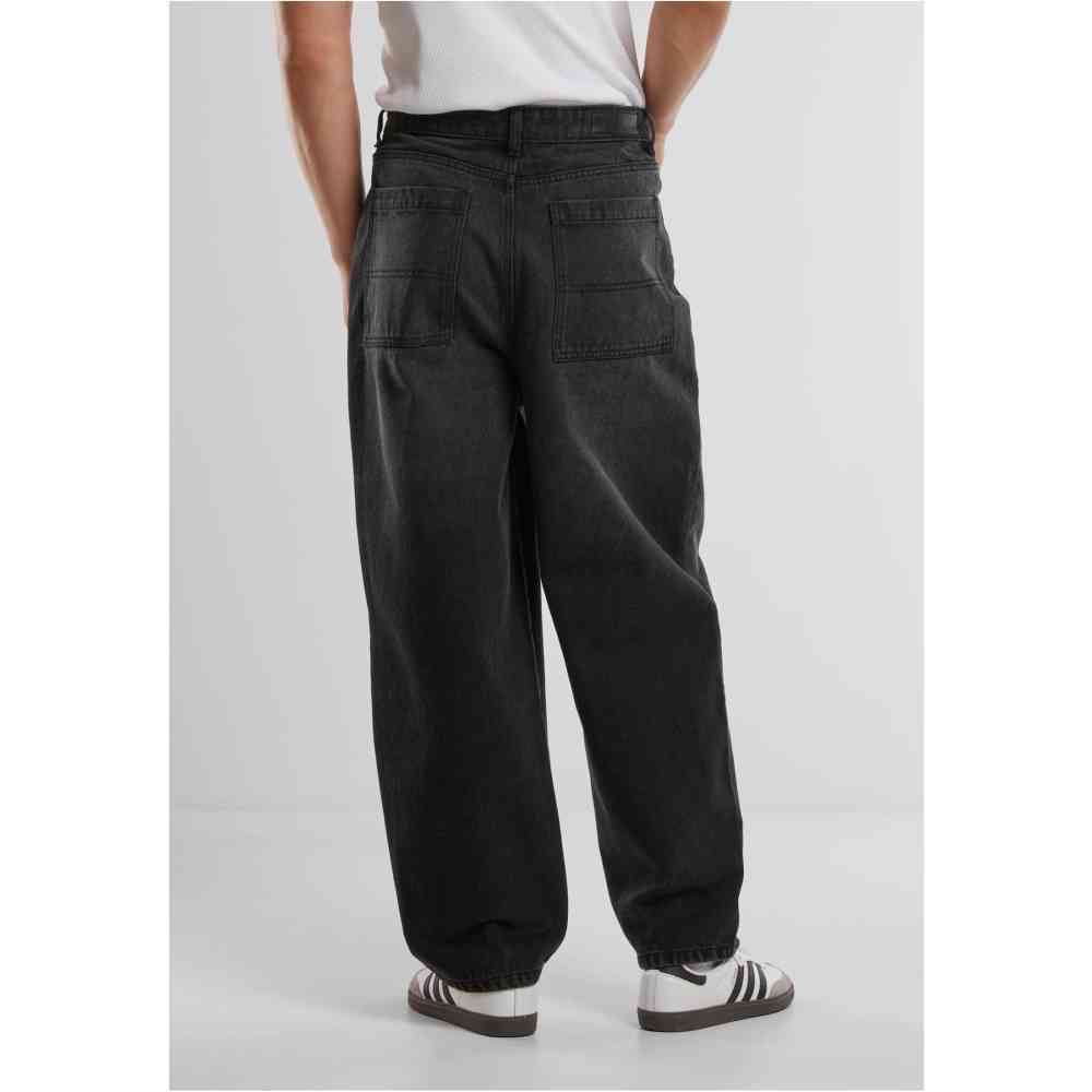 Urban Classics - Tapered Heavy Ounce Baggy Jeans Broek rechte pijpen - Zwart